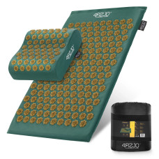 ERGO Mata 4Fizjo do akupresury z poduszką zielona