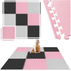 Mata edukacyjna dla dzieci 4Fizjo puzzle 180 x 180 cm różowa