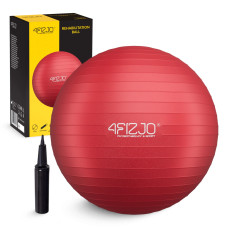 Piłka gimnastyczna 4Fizjo dmuchana 65 cm czerwona