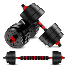 Hantle bitumiczne 4Fizjo regulowane ze sztangą 2 x 10 kg