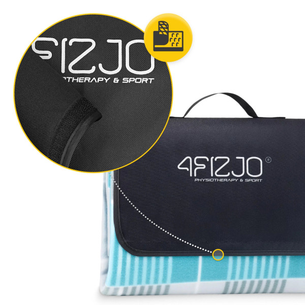 Koc piknikowy 4Fizjo plażowy z izolacją 200 x 200 cm krata