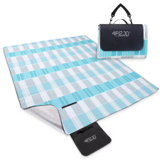 Koc piknikowy 4Fizjo plażowy z izolacją 200 x 200 cm krata