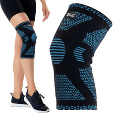 Elastyczna opaska na kolano 4Fizjo M niebieska