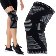 Elastyczna opaska na kolano 4Fizjo M szara