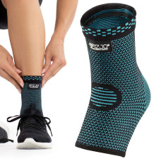 Elastyczna opaska stawu skokowego 4Fizjo M niebieska