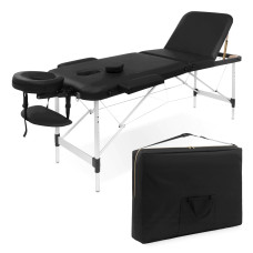 Stół do masażu 4Fizjo aluminiowy z regulacją blatu 60 cm czarny