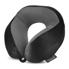Poduszka podróżna 4Fizjo rogal do spania czarna