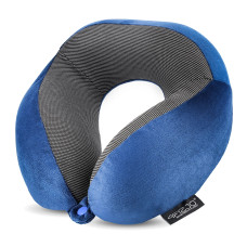 Poduszka podróżna 4Fizjo rogal do spania granatowa