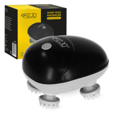 Elektryczny masażer do głowy 4Fizjo wodoodporny czarny