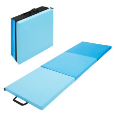 Materac gimnastyczny 4Fizjo do ćwiczeń składany niebieski