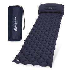 Dmuchany materac turystyczny Mountain Goat jednoosobowy granatowy