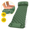 Dmuchany materac turystyczny Mountain Goat jednoosobowy samopompujący khaki