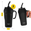 Kubek termiczny Mountain Goat ze słomką 650ml czarny