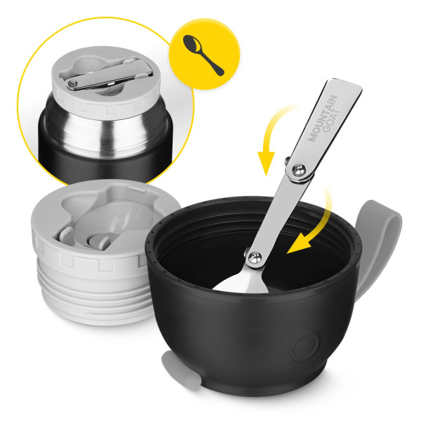 Termos obiadowy Mountain Goat ze stali nierdzewnej 720ml czarny