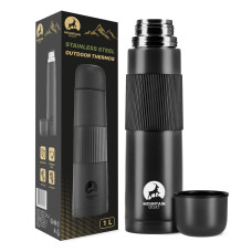 Termos turystyczny Mountain Goat do kawy i herbaty 1 litr czarny