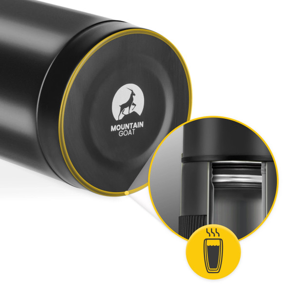 Termos turystyczny Mountain Goat do kawy i herbaty 1 litr czarny
