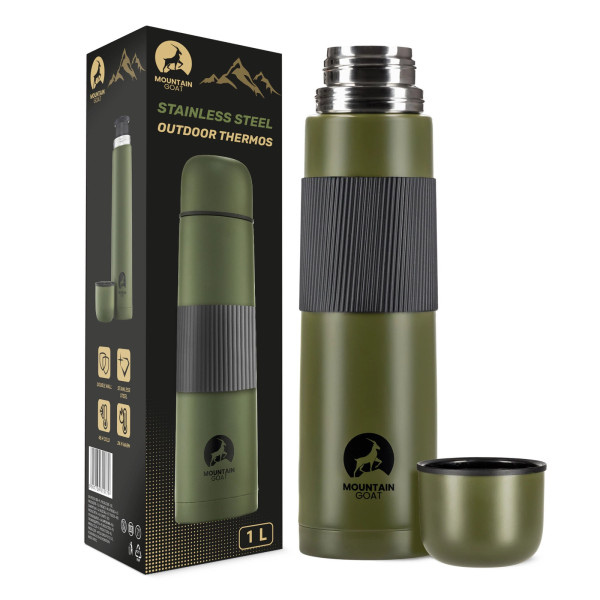 Termos turystyczny Mountain Goat do kawy i herbaty 1 litr zielony