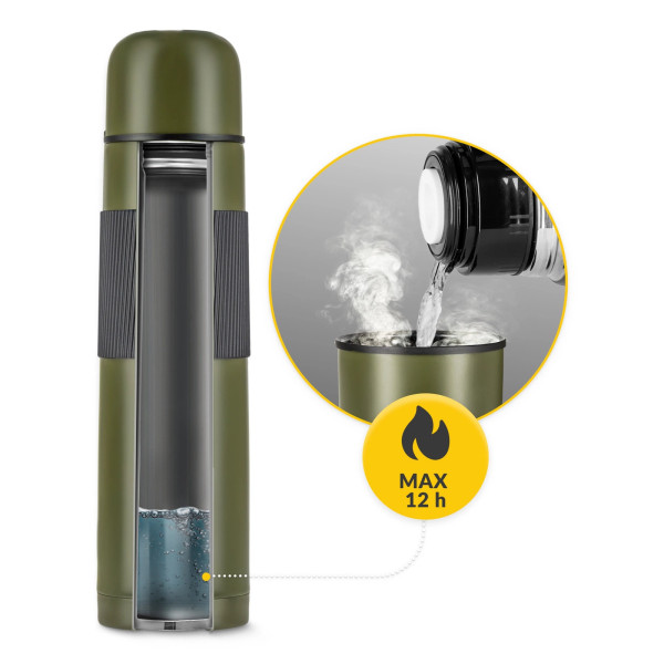 Termos turystyczny Mountain Goat do kawy i herbaty 1 litr zielony