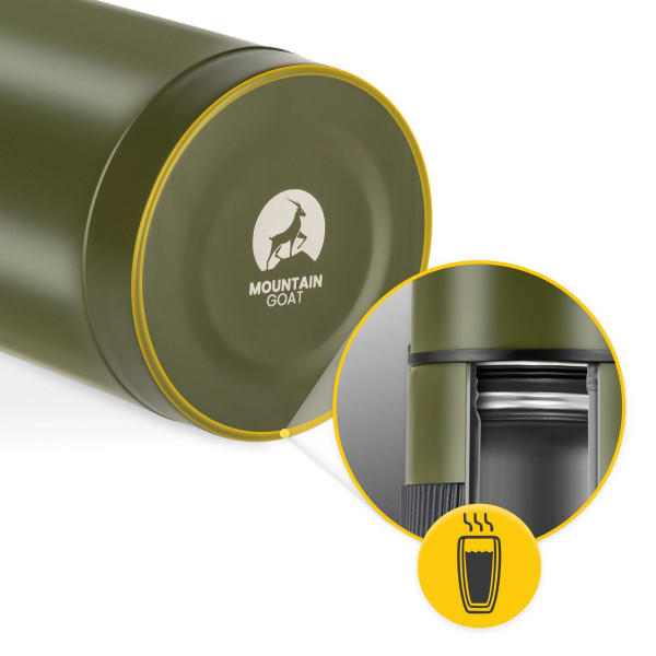 Termos turystyczny Mountain Goat do kawy i herbaty 1 litr zielony