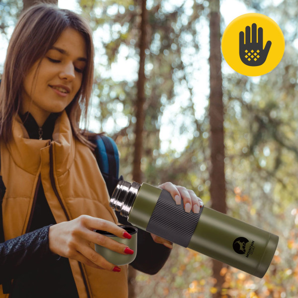 Termos turystyczny Mountain Goat do kawy i herbaty 1 litr zielony