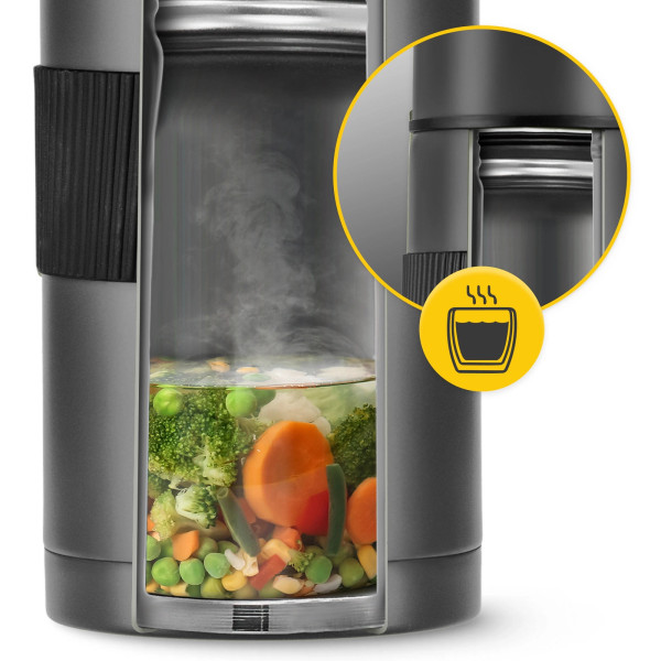 Termos obiadowy Mountain Goat ze stali nierdzewnej 1 litr czarny