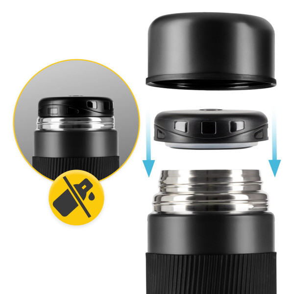 Termos obiadowy Mountain Goat ze stali nierdzewnej 1 litr czarny