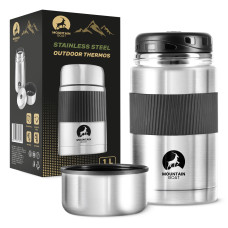 Termos obiadowy Mountain Goat ze stali nierdzewnej 1 litr srebrny