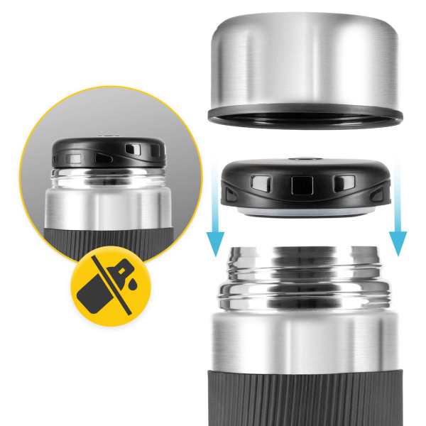 Termos obiadowy Mountain Goat ze stali nierdzewnej 1 litr srebrny