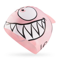 Czepek na basen dla dzieci Tsunami SHARK różowy