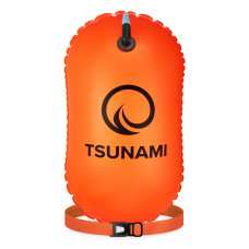 Bojka asekuracyjna do pływania Tsunami dmuchana pomarańczowa