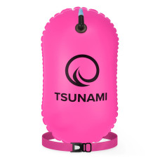 Bojka asekuracyjna do pływania Tsunami dmuchana różowa