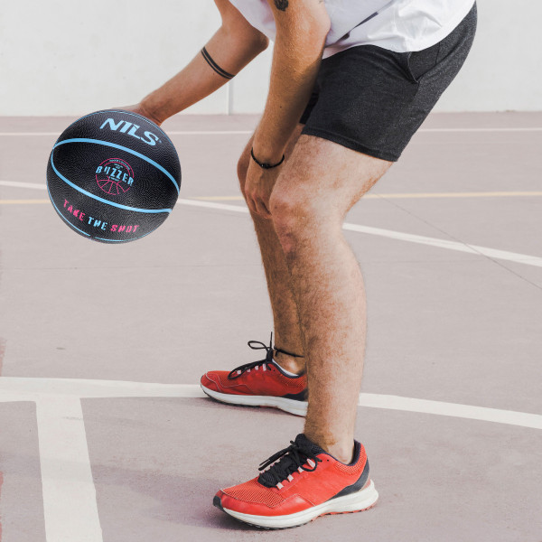 Piłka do koszykówki Nils NPK271, czarna, Buzzer 7