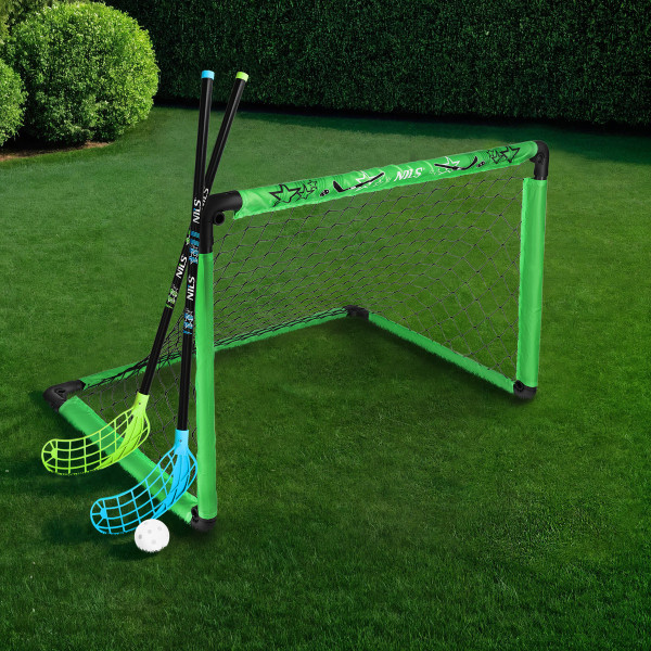 Zestaw do gry unihokej Bramka hokejowa +2 kije + piłka Nils BRH2521