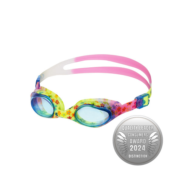 Okularówki niebieski kwiatki Junior Nils Aqua NQG170FAF