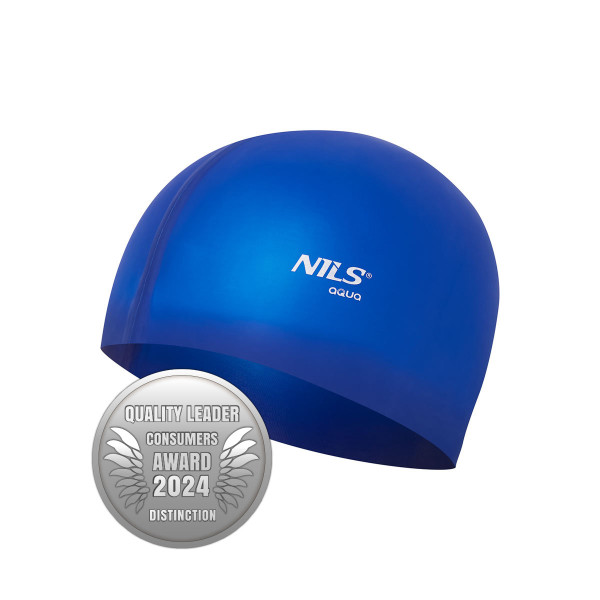 Czempeki silikonowy Nils Aqua NQC BL04, jednokolorowy ciemnoniebieski