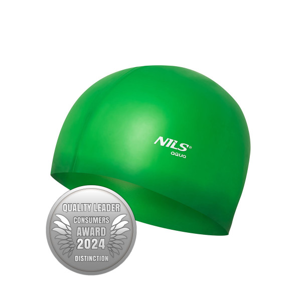 Czepek silikonowy Nils Aqua NQC JEDNOKOLOROWY GR02, zielony