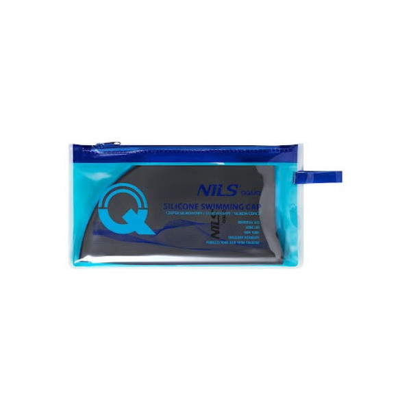 Czapek jednokolorowy silikonowy Nils Aqua NQC SL02, ciemnoszary