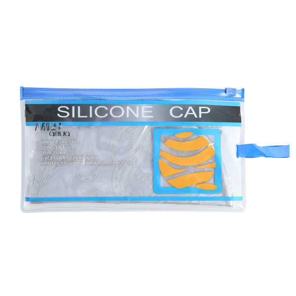 Czepek silikonowy Nils Aqua G-Type Woman F221, srebrny wzór