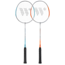 Rakiety do badmintona SteelTec 216K, zestaw + lotki 3szt Wish