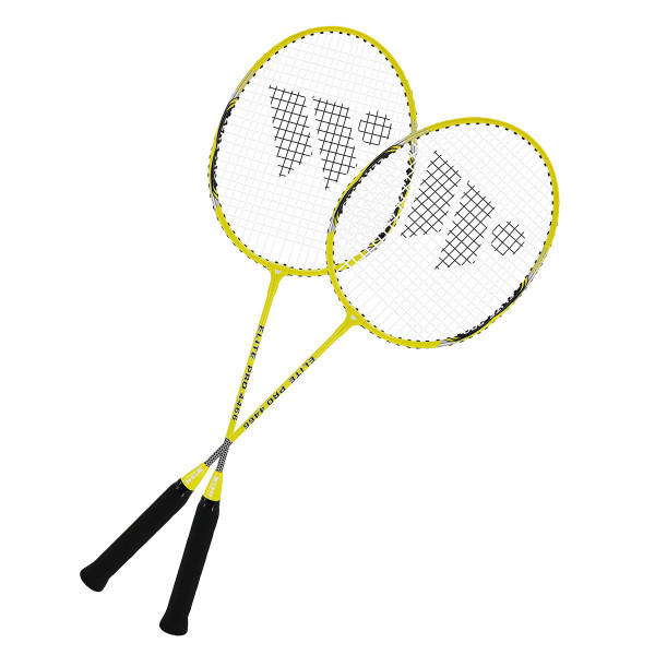 Zestaw rakiet do badmintona żółty Alumtec 4466, Wish, 2szt + lotki 3szt + siatka + linie Wish
