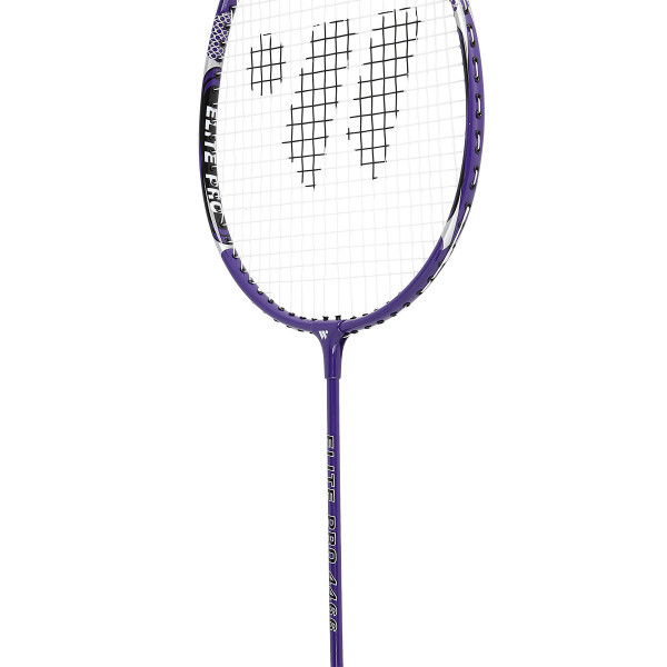 Zestaw rakiety do badmintona fioletowy Alumtec 4466, 2szt + lotki 3szt + siatka + linie Wish