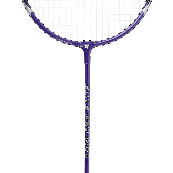 Zestaw rakiety do badmintona fioletowy Alumtec 4466, 2szt + lotki 3szt + siatka + linie Wish