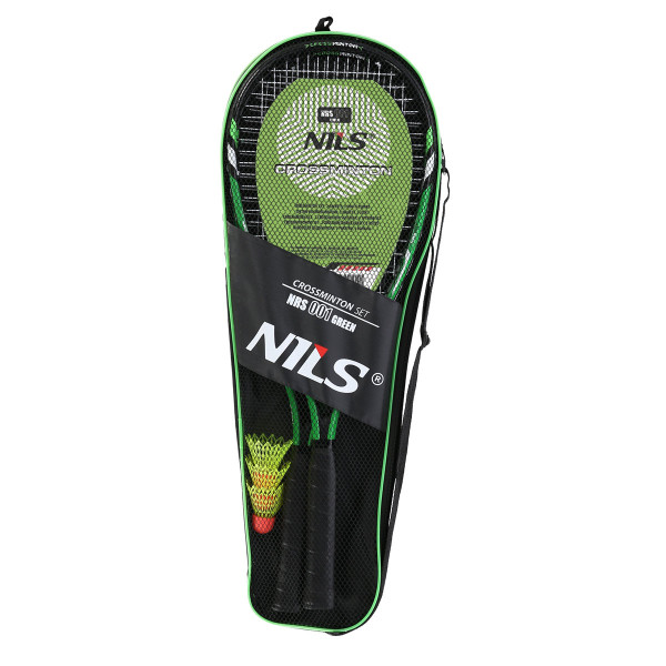 Zestaw do crossmintona 2 rakiety + lotki + pokrowiec Zielony Nils NRS001