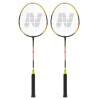 Zestaw aluminiowych rakiet do badmintona + lotki z piórem 3szt + pokrowiec Nils NRZ204-1