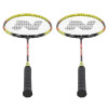 Zestaw aluminiowych rakiet do badmintona + lotki z piórem 3szt + pokrowiec Nils NRZ204-1