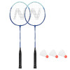 Zestaw aluminiowych rakiet do badmintona + 3 lotki + pokrowiec 1/2 Nils NRZ210