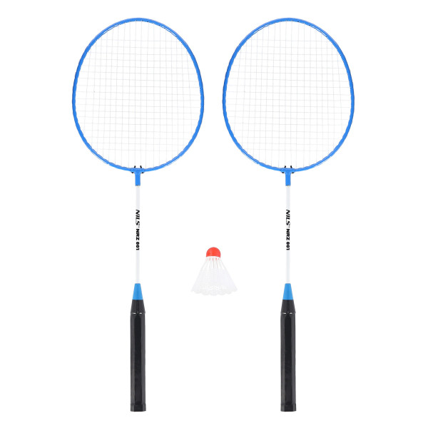Zestaw rakiet niebieski do badmintona + lotka Nils NRZ001, NILS