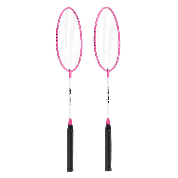 Zestaw rakiet różowy do badmintona + lotka Nils NRZ001, różowe