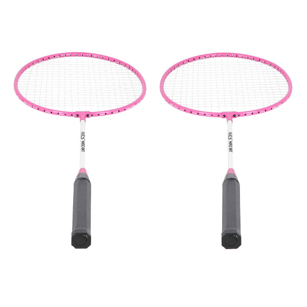Zestaw rakiet różowy do badmintona + lotka Nils NRZ001, różowe