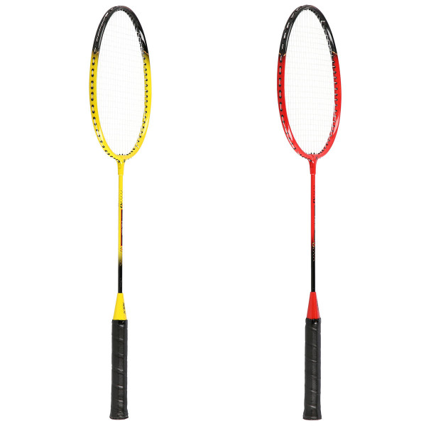 Zestaw do badmintona Nils NRZ264, aluminium, siatka 600x60cm, 4 rakiety + 3 lotki z piór, pokrowiec